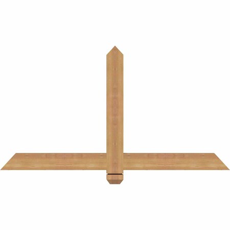 Ekena Millwork Eugene Smooth Timber Gable Bracket, Western Red Cedar, 48"W x 26"H x 1 1/2"D x 3 1/2"F, 13/12 Pitch GBW048X26X0204EUG00SWR